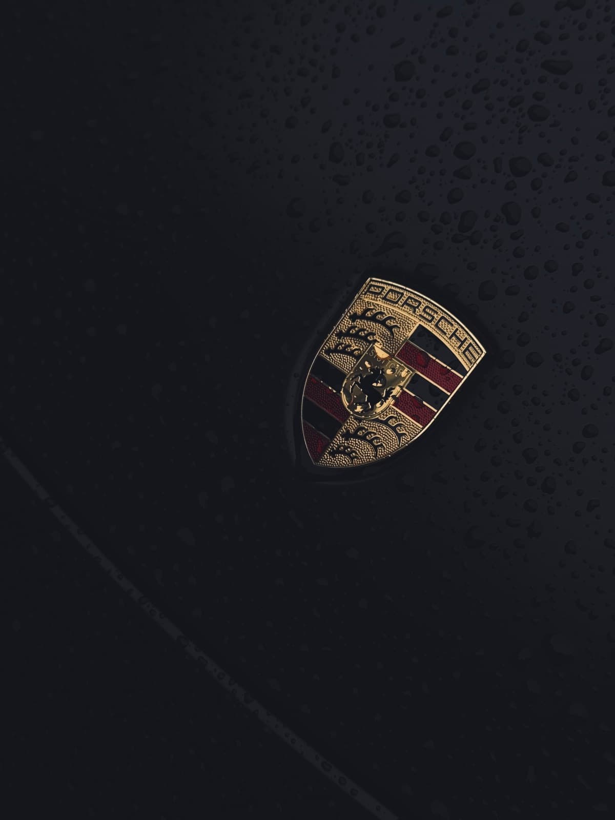 Porsche Emblem in Nahaufnahme