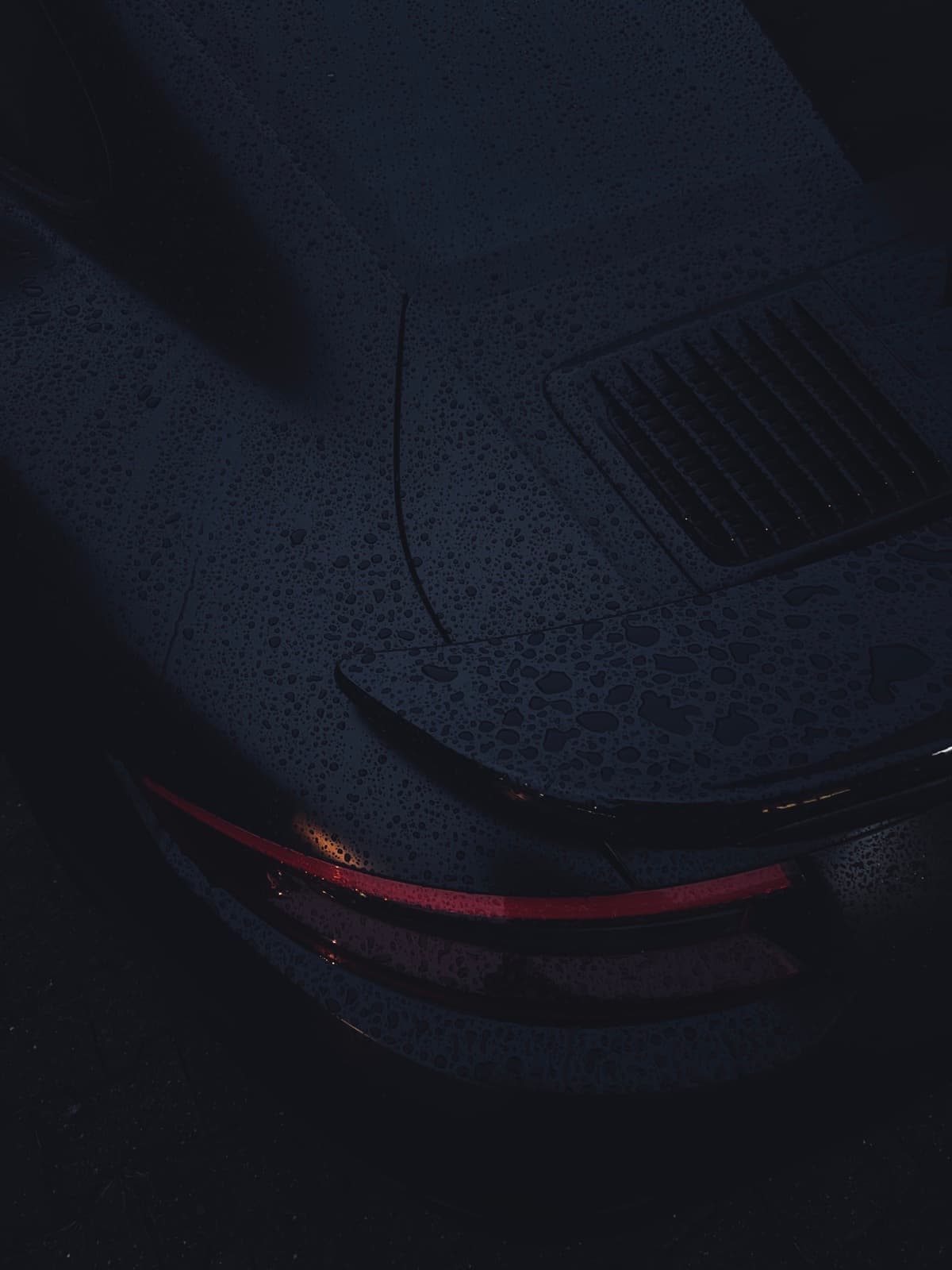 Porsche Detailaufnahme im Regen